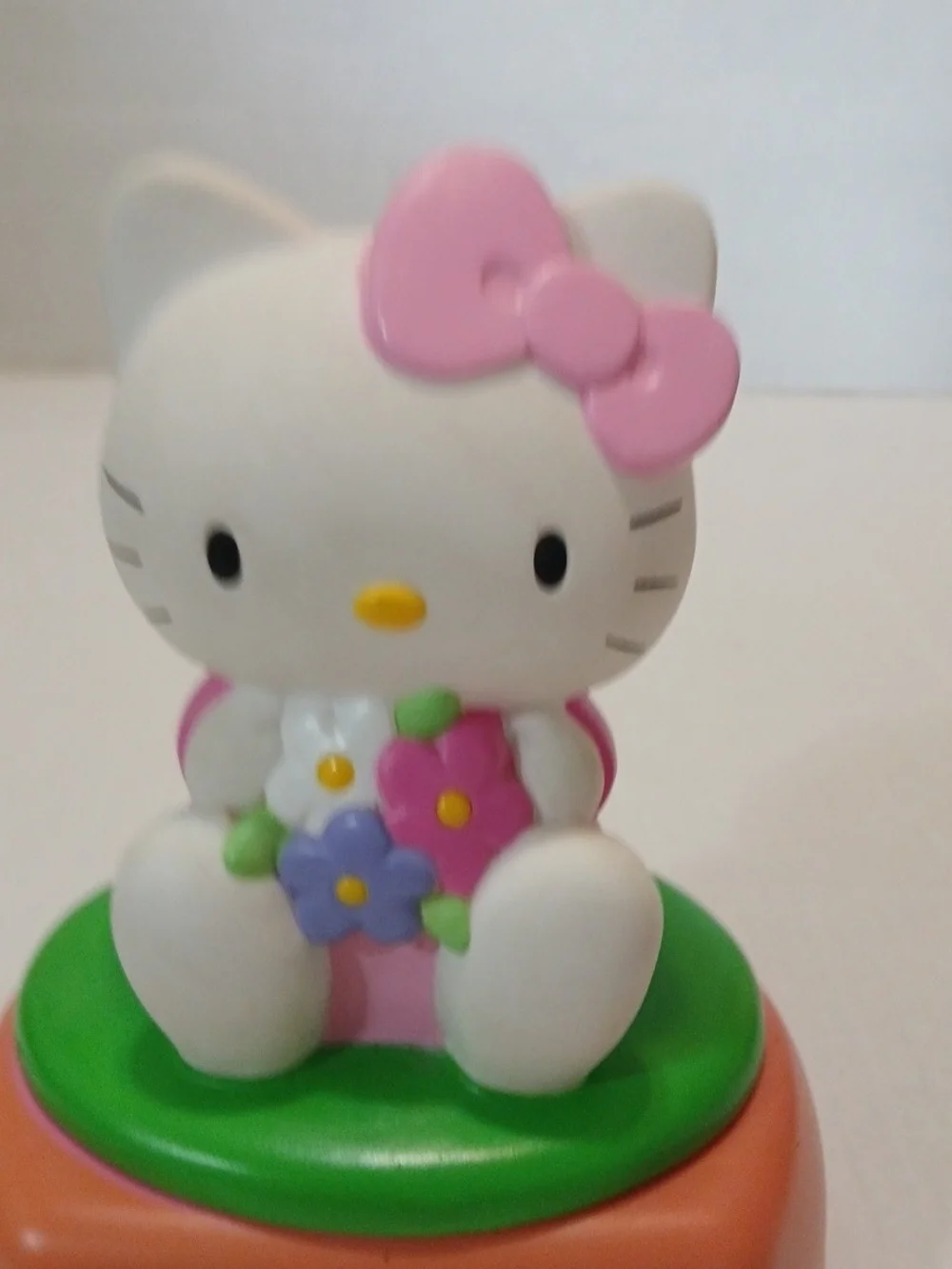 VTG Saniro Y2K Hello Kitty Pink Bow Flower ALARM Clock NIGHT LIGHT(NEEDS BULB)